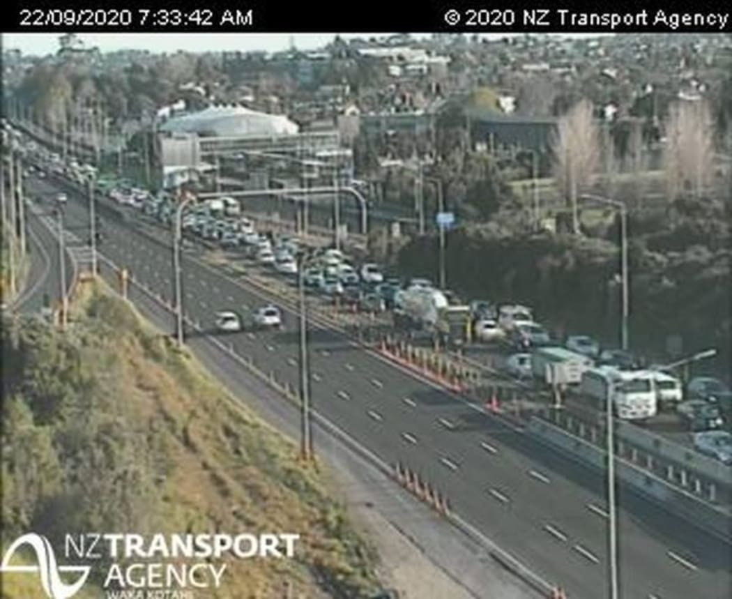 Traffic along the Northern Motorway on Tuesday morning