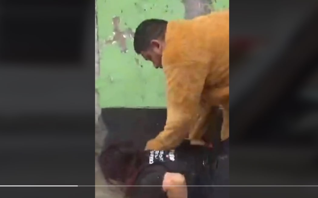 Footage from a Peruvian police TikTok showing an undercover cop dressed as a teddy bear arresting an alleged drug dealer in the capital, Lima.