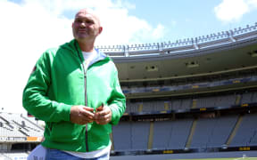 The New Zealand cricketing great Martin Crowe speaking to media at Eden Park.