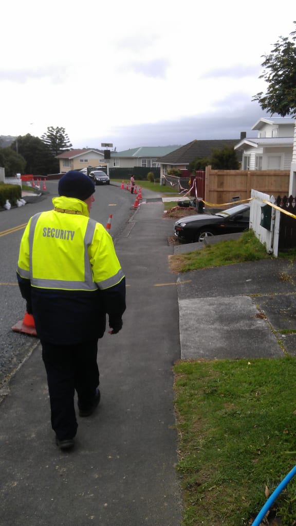 Security guards are patrolling the area.