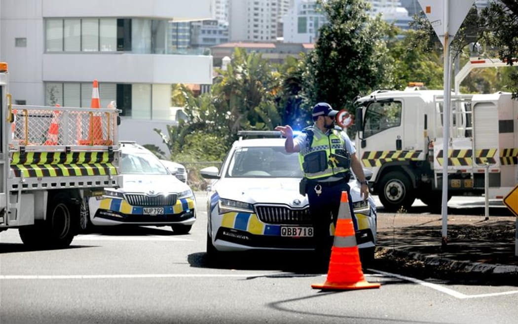 Emergency services at the incident in Parnell, on Wednesday 5 February, 2025.