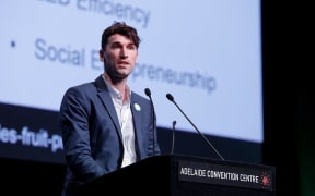 Henry Gordon-Smith, Founder of Agritecture speaks about vertical farming at AusVeg Conference 2017 in Adelaide, Australia.