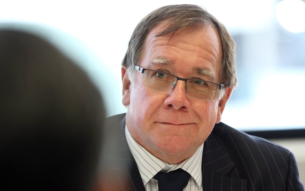 Foreign Minister Murray McCully attends a meeting with his Chinese counterpart Wang Yi in Auckland on February 10, 2017.