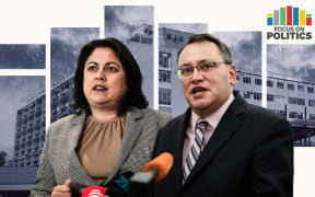 Minister of Health Dr Ayesha Verrall and Dr Shane Reti in front of Whangārei Hospital