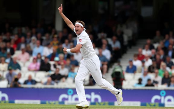 Stuart Broad of England appeals