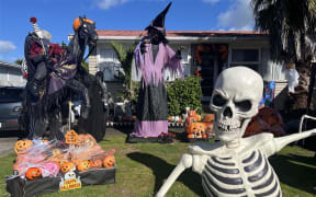 This house in Mangere Bridge gets more extravagant every year. Homeowner Mara just keeps adding to her Halloween collection.