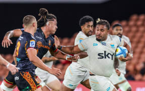 Moana Pasifika's Semisi Tupou Ta'eiloa during the Chiefs vs Moana Pasifika, Super Rugby Pacific match at FMG Stadium, Hamilton, New Zealand on Friday 6 March 2026. Photo: DJ Mills / Photosport