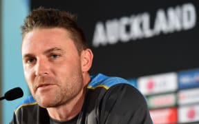 Brendon McCullum during a press conference at Eden Park.