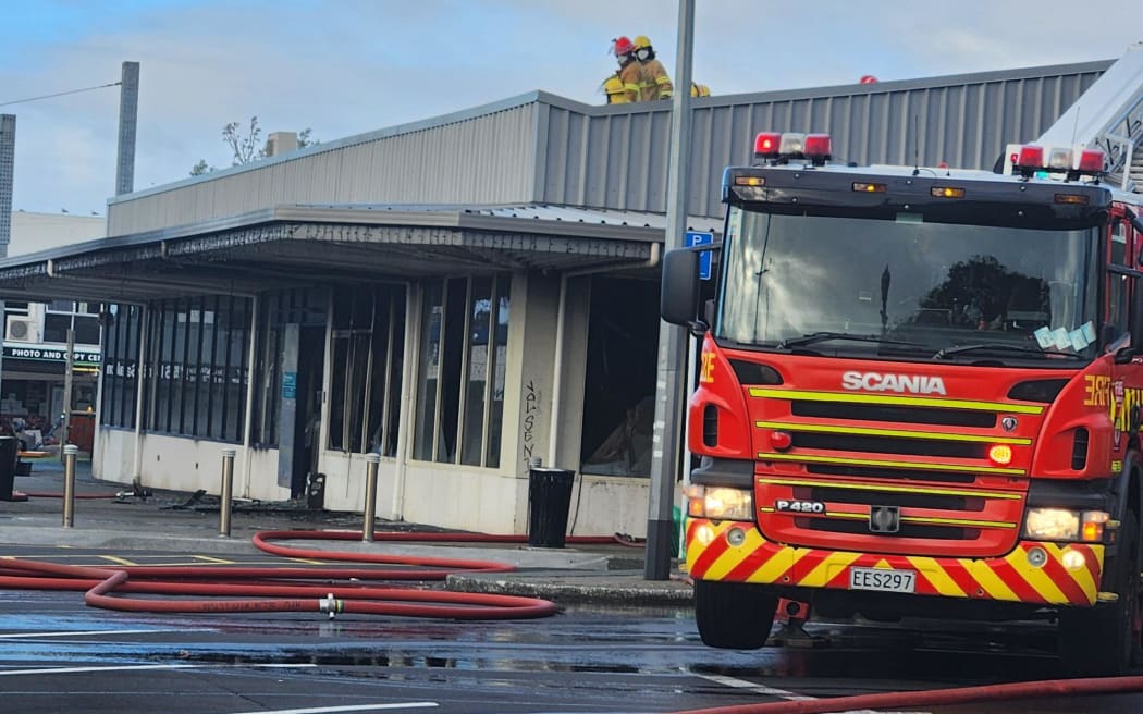 Fire crews were called to a blaze at a Work and Income New Zealand building in Glen Innes on Thursday 8 May 2025.