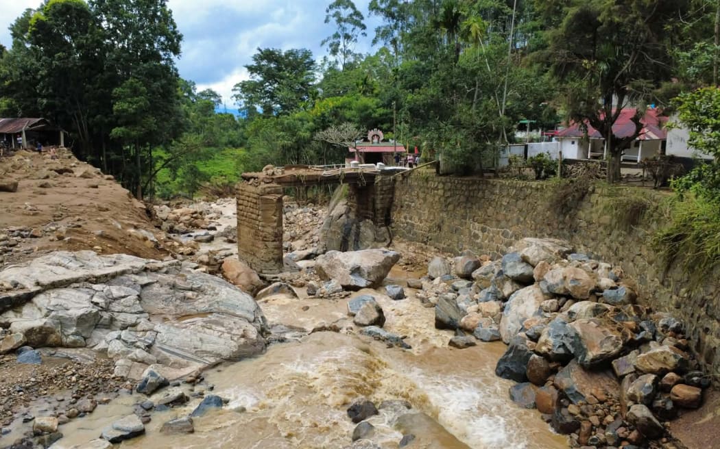 Cyclone Ditwah in the Spring Valley area (part of Badulla) in Sri Lanka.