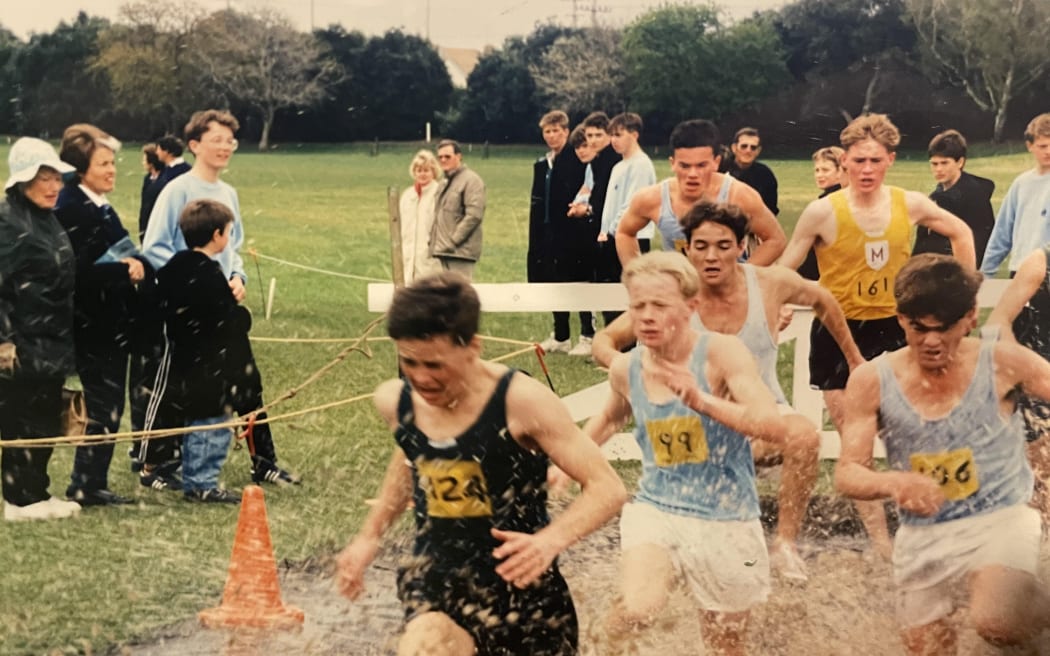 Inia running in competition as a teenager at Whanganui Collegiate