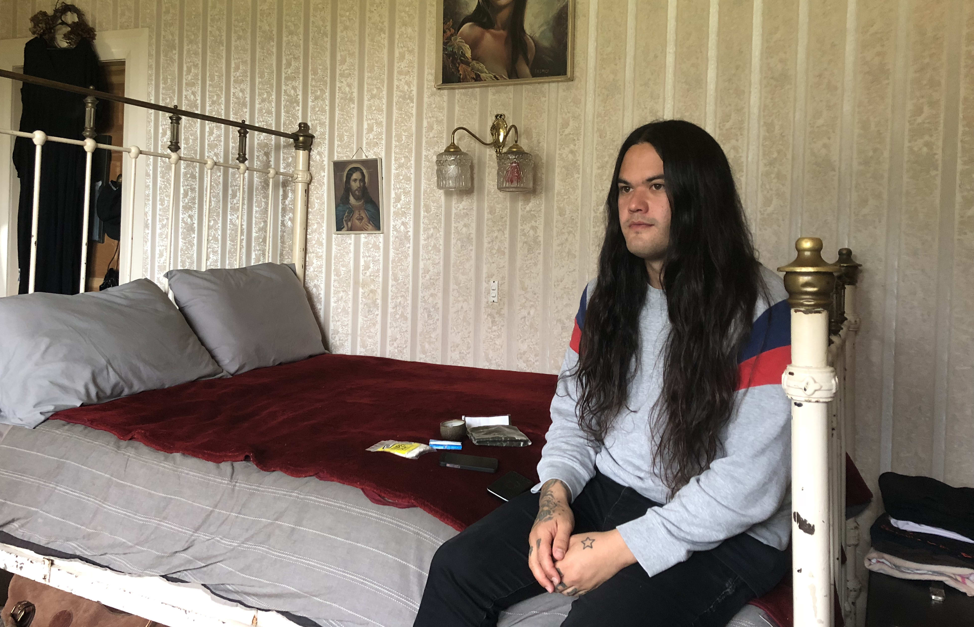 Roy Irwin relaxing at home.