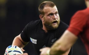 Prop Joe Moody during the All Blacks v France quarter-final.