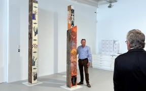 A shot of work being installed in the new Gow Langsford gallery.