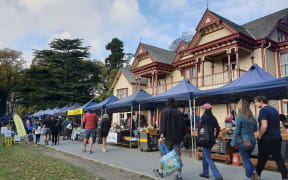 More than 1000 market-goers turned out to show their support for the Riccarton Bush market on Saturday.