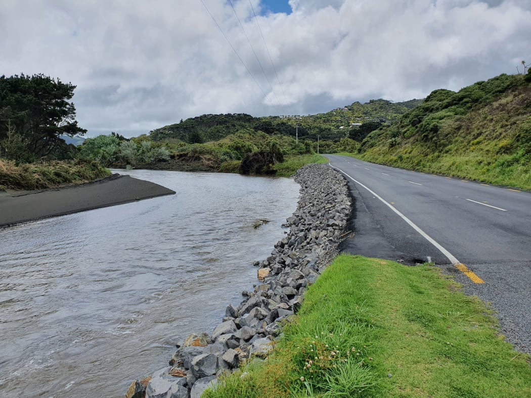 A stretch of Bethells Road has now been repaired after the floods washed it out.