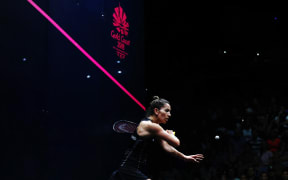 Joelle King of New Zealand with gold in the Women's Singles, Paul Coll of New Zealand with silver in the Men's Singles. Gold Coast 2018 Commonwealth Games, Squash, Oxenford Studios, Gold Coast, Australia. 9 April 2018 © Copyright Photo: Anthony Au-Yeung / www.photosport.nz
