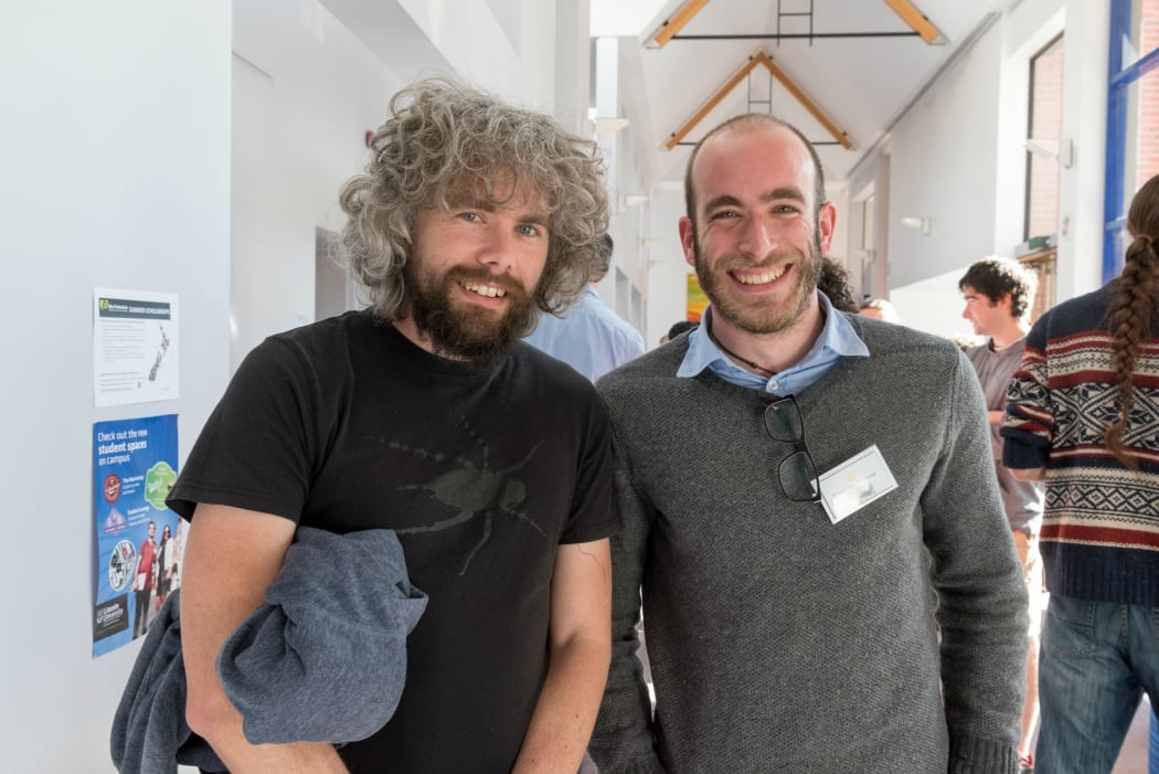 Samuel Brown and Francesco Martoni at Lincoln University's postgraduate conference.