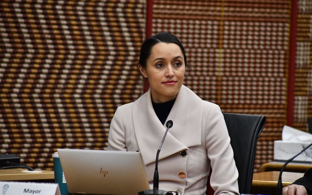 Rotorua mayor Tania Tapsell at a July meeting. Photo / Laura Smith