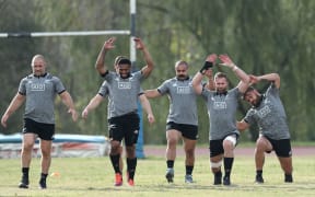 The All Blacks training in Rome ahead of their Test match against Italy. 22 November 2018