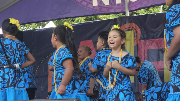 Niuean youth dominated the stage as the future keepers of their countries' culture, at the Auckland Pasifika Festival, Western Springs, on 9 March 2024.