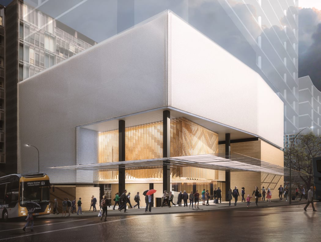 Artist impression of Aotea CRL station.