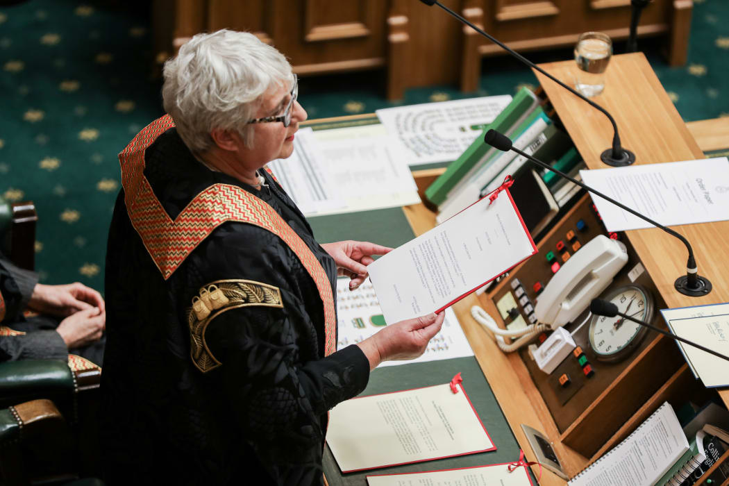 The then Chief Justice Dame Sian Elias proclaims Parliament formed in 2017