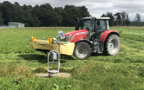Stock baleage is cropped at Homebush, Masterton.