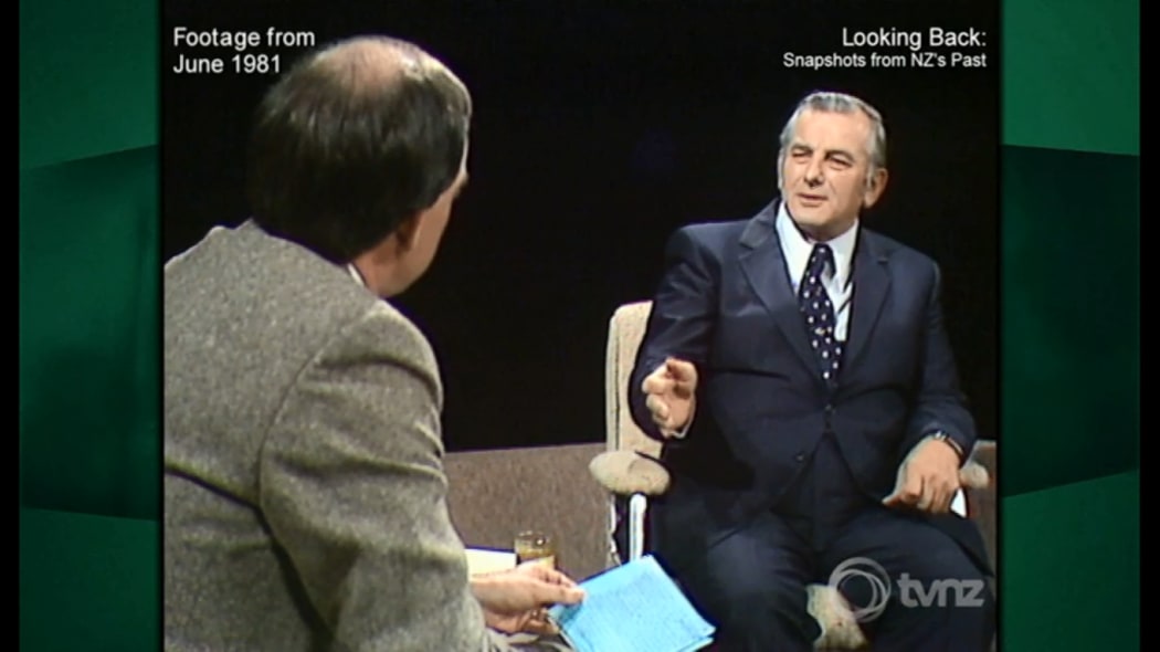Ian Fraser confronts Ben Couch on air in 1981.