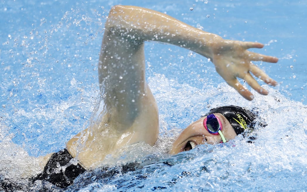 Lauren Boyle in the women's 800m freestyle heat.