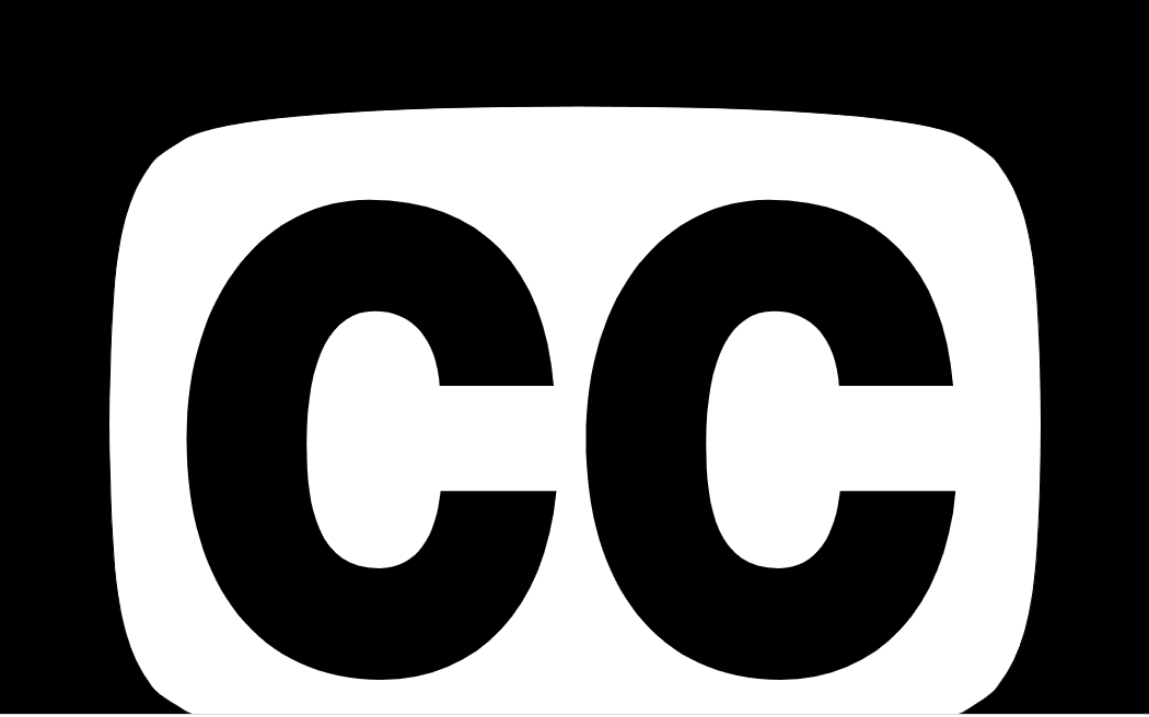 The Closed Caption sign in black and white.