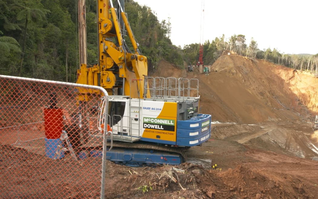 Crews at work in the gorge.