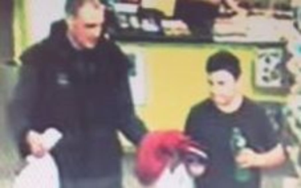The police have released CCTV footage showing the last confirmed sighting of Alex Fisher - pictured with his brother Eric at the Four Square store in Waitarere at about 6.15pm on Monday.