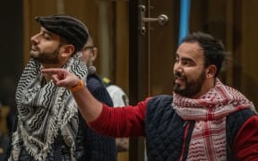 Esam Alzhqhoul, right - victim impact statement. 

PHOTO: JOHN KIRK-ANDERSON

Sentencing for Brenton Tarrant on 51 murder, 40 attempted murder and one terrorism charge.