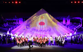 The opening ceremony of 2019 Rugby World Cup is held at the Tokyo Stadium (Ajinomoto Stadium).