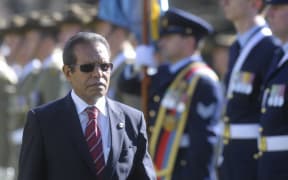 Timor-Leste President Taur Matan Ruak receives a ceremonial welcome during a visit to Australia