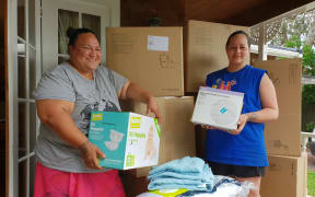Malia Lameta and Joyce Purcell have collected donations to send to Samoa to help out in the battle against the measles epidemic in the Pacific nation.
