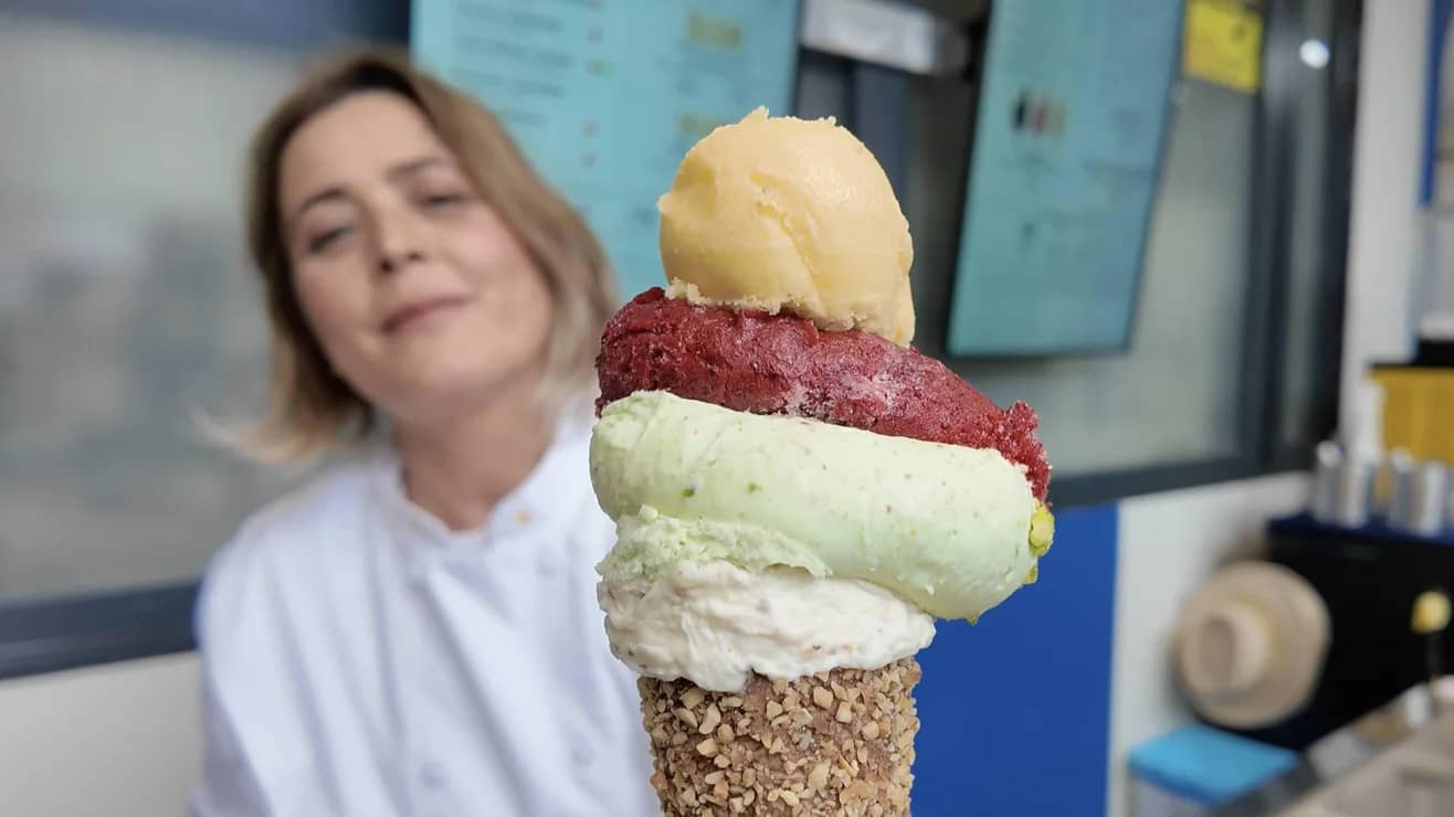 Deniz Turkyilmaz is head chef at Serez Gurme Dondurma chain, one of the spots in Istanbul where you can try authentic Turkish Maraş ice-cream.