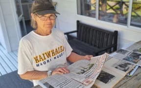 Dianne Frewin, who has lived on the Waitotara Valley Road most of her life, has scrapbooks full of newsclippings from previous floods.