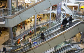 Escalators in a mall complex