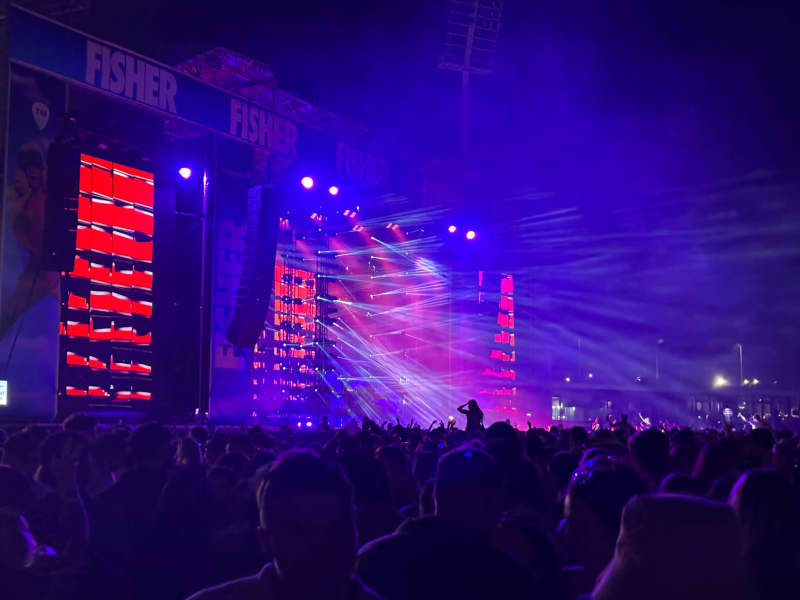 Australian DJ Fisher played at Bay Oval in Mount Maunganui.