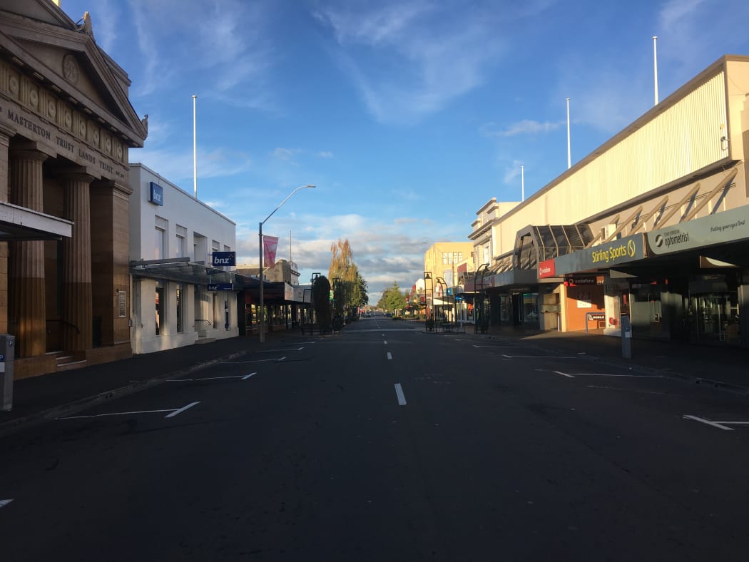 Masterton on the morning of 26 March, on the first day of the nationwide Covid-19 lockdown.