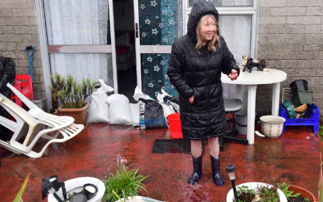 Despite being nervous about how the toilet would handle the floodwaters, Osbourne Street resident Margaret Thompson was determined to stay put at home, on 4 October, 2024.