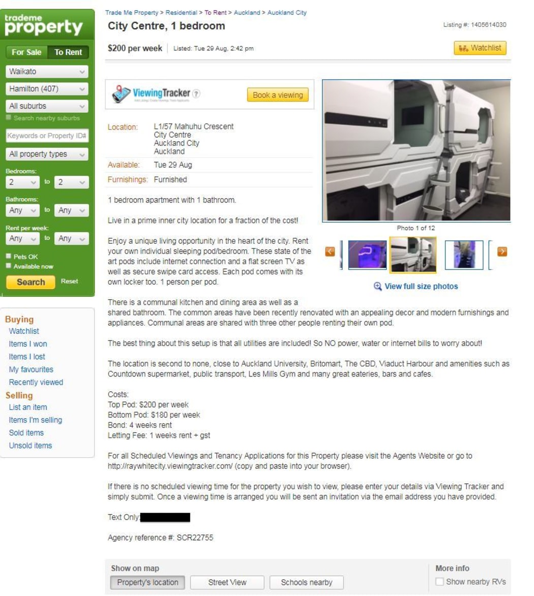 The capsules advertised on Trade Me