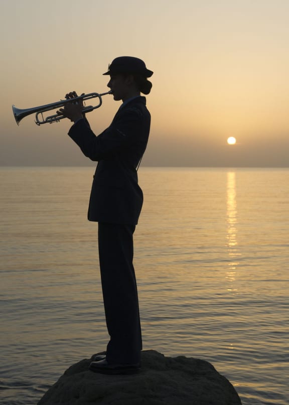 Sarah Henderson at Anzac Cove.