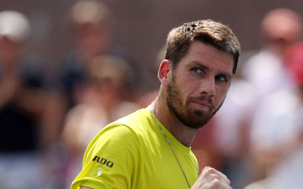 NEW YORK, NEW YORK - SEPTEMBER 03: Cameron Norrie of Great Britain celebrates after defeating Holger Rune of Denmark during their Men's Singles Third Round match on Day Six of the 2022 US Open at USTA Billie Jean King National Tennis Center on September 03, 2022 in the Flushing neighborhood of the Queens borough of New York City.   Julian Finney/Getty Images/AFP (Photo by JULIAN FINNEY / GETTY IMAGES NORTH AMERICA / Getty Images via AFP)