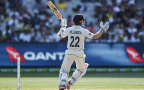 Kane Williamson gets a top edge and is out during the Boxing Day Test.