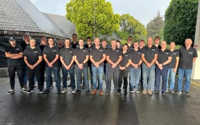 The team of 24 firefighters who will be heading to Canada.