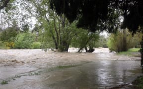 The flooded Waipoua River in Masterton in 2007.