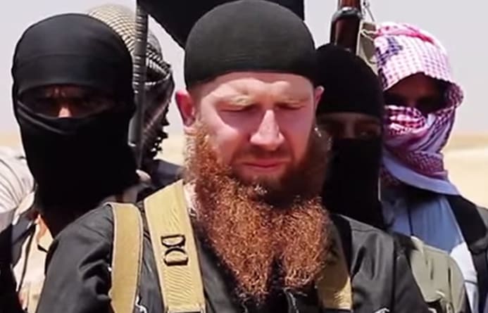 Image said to be of Omar Shishani and  made available in June 2014 by a jihadist media outlet.
